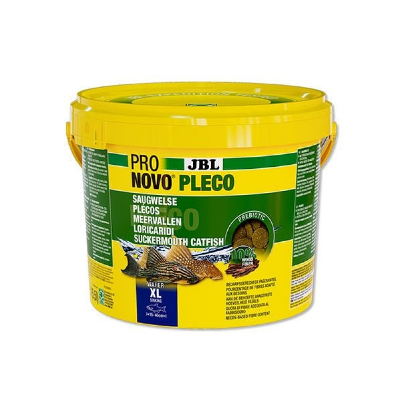 JBL Pronovo Pleco Wafer Ağaç Lifi İçeren Balık Yem Tableti Xlarge 5.5 Lt | Balık Yem Tableti