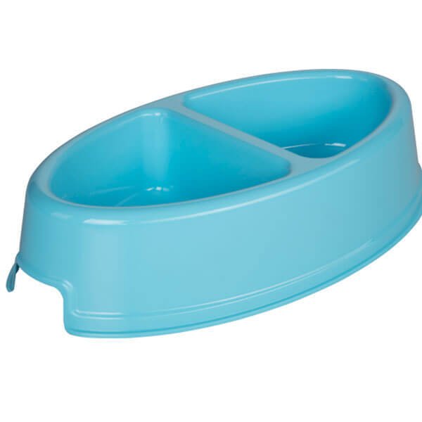 Joypet 200 ml Plastik Elips Şeklinde Mama ve Su Kabı Mavi 23x13.5x5h cm | Plastik Mama Ve Su Kabı