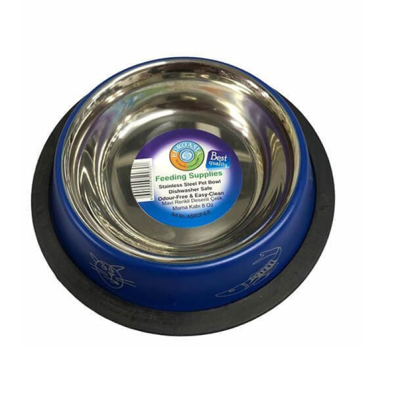 Joypet 240 ml Çelik Mama ve Su Kabı Mavi | Metal Mama Ve Su Kabı Joypet 240 ml Çelik Mama ve Su Kabı Mavi | Metal Mama Ve Su Kabı