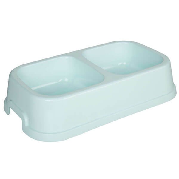 Joypet 300 ml Plastik Kare Şeklinde Mama ve Su Kabı Yeşil 23.5x13.5x5.5h cm | Plastik Mama Ve Su Kabı