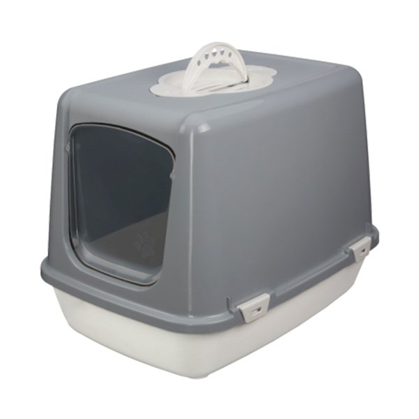 Joypet 50x38x50 Cm Üstü Açılabilir Kapalı Tuvalet Gri Small | Kapalı Kedi Tuvaleti