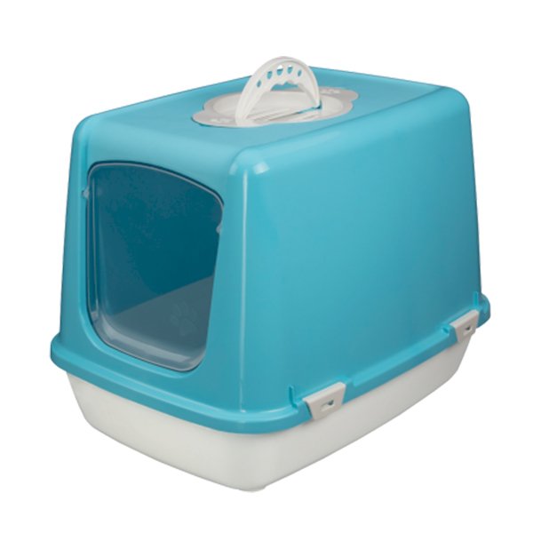 Joypet 50x38x50 Cm Üstü Açılabilir Kapalı Tuvalet Mavi Small | Kapalı Kedi Tuvaleti