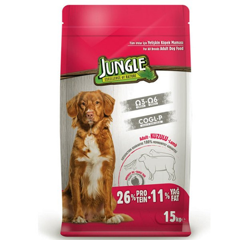 Jungle 15 Kg Kuzu Etli Yetişkin | Yetişkin Köpek Kuru Maması Jungle 15 Kg Kuzu Etli Yetişkin | Yetişkin Köpek Kuru Maması