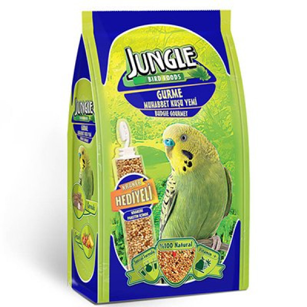 Jungle 400 Gr Gurme Muhabbet Kuşu Yemi Kraker Hediyeli | Kuş Yemi