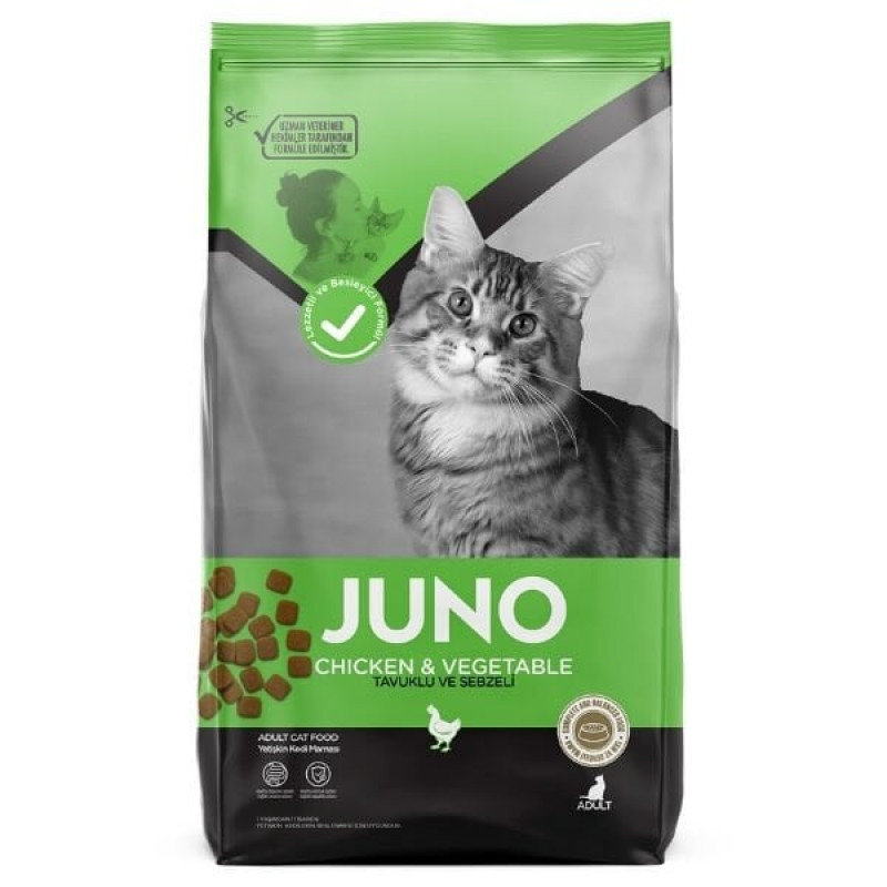 Juno 15 Kg Tavuklu ve Sebzeli Yetişkin Kedi Maması 