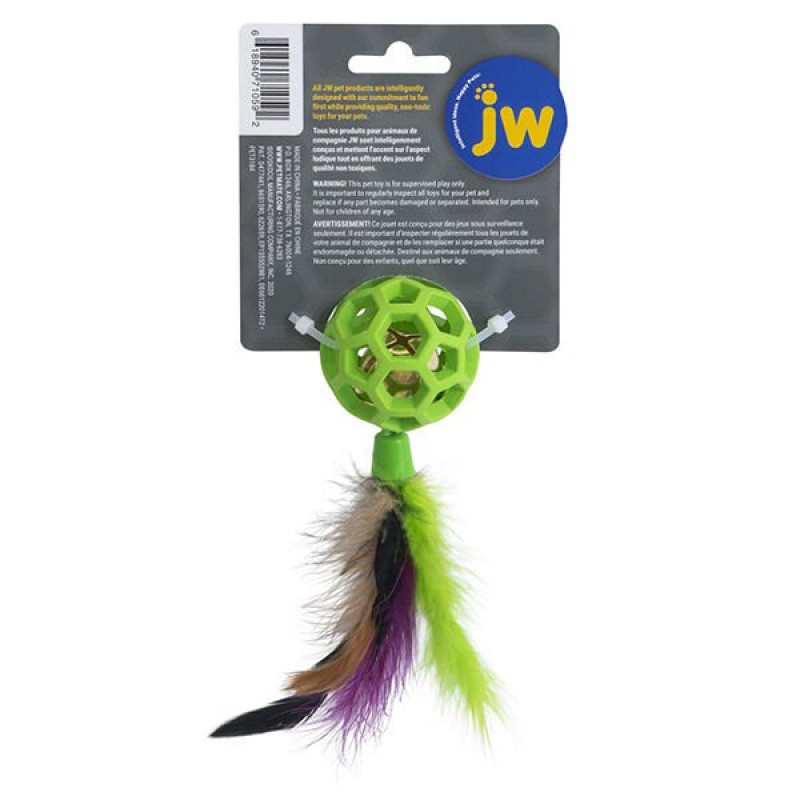 JW M Cataction Tüylü ve Zilli Top | Kedi Top Oyuncak