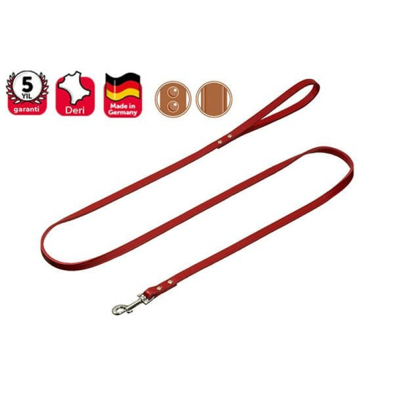 Karlie 100 Cm 16 Mm Deri Gezdirme Kırmızı | Köpek Gezdirme Tasması Karlie 100 Cm 16 Mm Deri Gezdirme Kırmızı | Köpek Gezdirme Tasması
