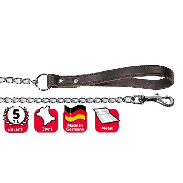 Karlie 100 Cm 3 Mm Deri Saplı Zincir Uzatma Kahverengi | Köpek Boyun Tasması