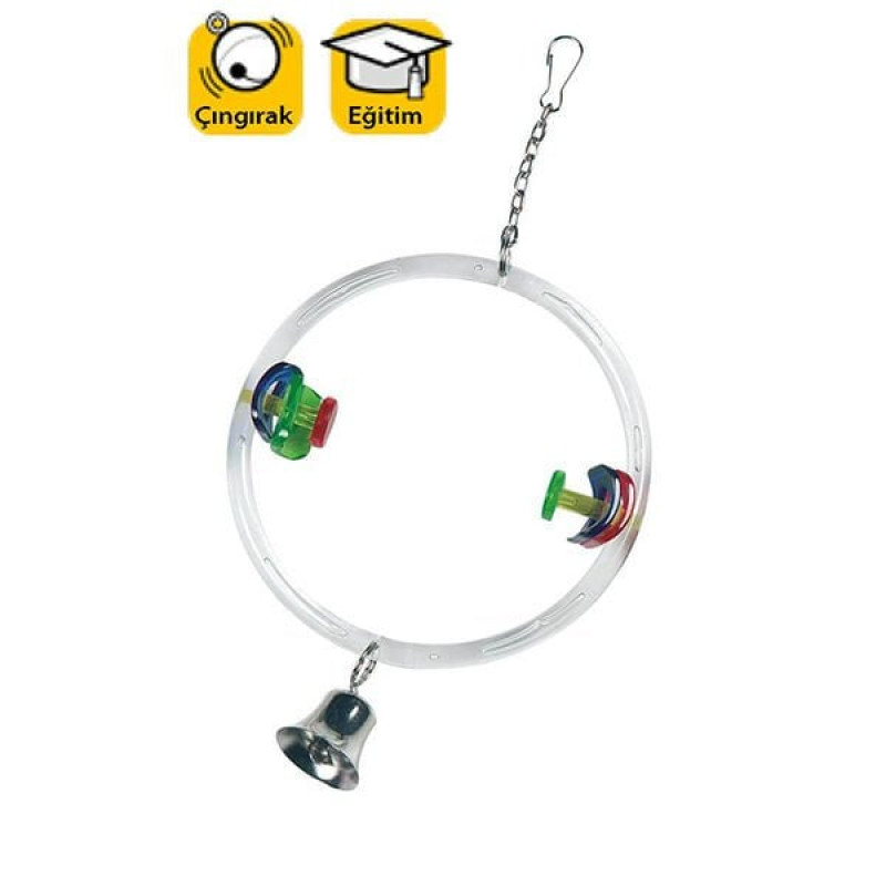 Karlie 11 Cm Çanlı Halka Salıncak | Kuş Salıncağı Karlie 11 Cm Çanlı Halka Salıncak | Kuş Salıncağı