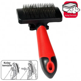 18.5x10.5 Cm Tüy Fırçası Kırmızı Siyah | Köpek Tarağı 18.5x10.5 Cm Tüy Fırçası Kırmızı Siyah | Köpek Tarağı