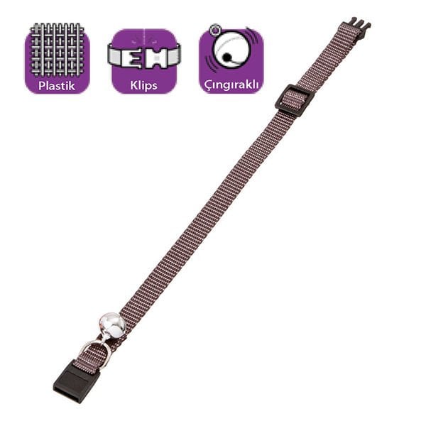 Karlie 20-30 Cm 10 Mm Çıngıraklı Boyun Gri | Kedi Tasma Ve Aksesuarı