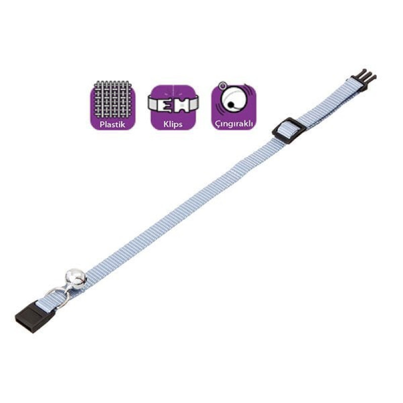 Karlie 20-30 Cm 15 Mm Çıngıraklı Boyun Mavi | Kedi Künyesi Ve Çanı Karlie 20-30 Cm 15 Mm Çıngıraklı Boyun Mavi | Kedi Künyesi Ve Çanı