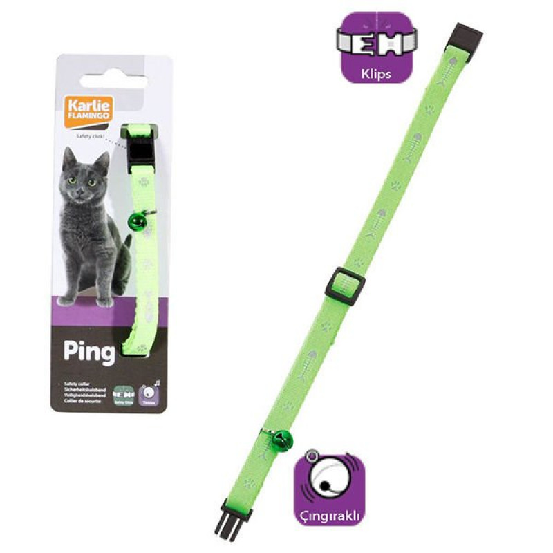 Karlie 20-30 Cm 15 Mm Çıngıraklı Boyun Yeşil | Kedi Boyun Tasması Karlie 20-30 Cm 15 Mm Çıngıraklı Boyun Yeşil | Kedi Boyun Tasması