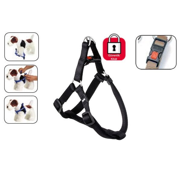 Karlie 20-35 Cm Kilitli Göğüs Xsmall Siyah | Köpek Göğüs Tasması