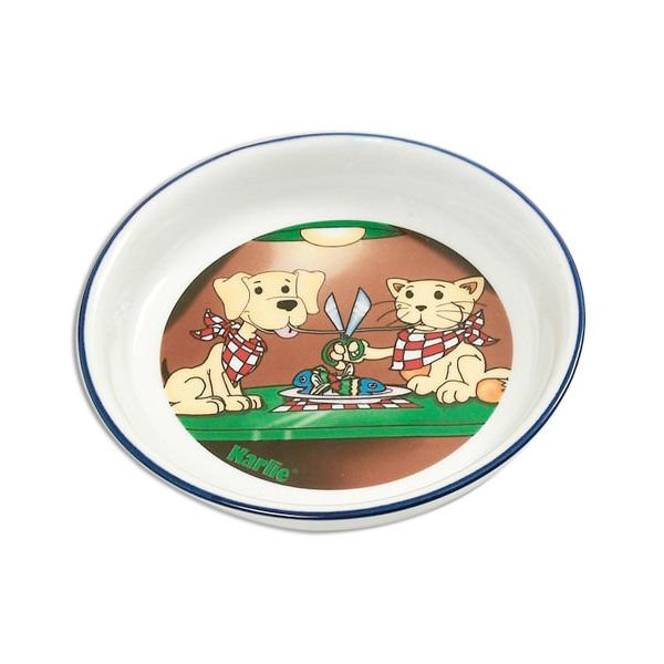 Karlie 200 Ml Seramik Yemek Desenli | Seramik Mama Ve Su Kabı