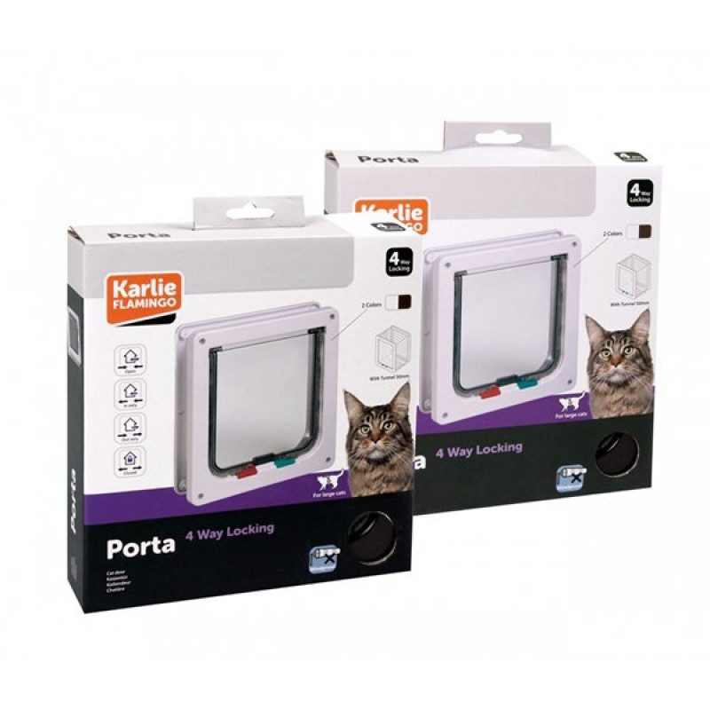 Karlie 23.5x25.2 Cm 4 Yön Kilitli Kedi Kapısı Kahverengi | Kedi Kapısı Karlie 23.5x25.2 Cm 4 Yön Kilitli Kedi Kapısı Kahverengi | Kedi Kapısı