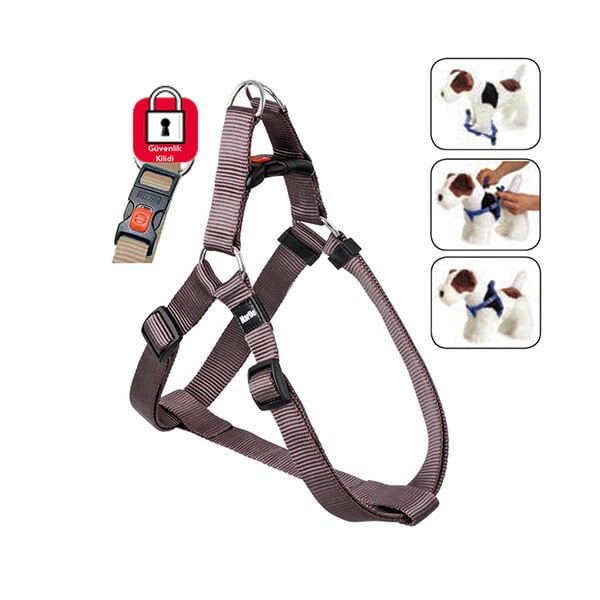 Karlie 25-45 Cm Kilitli Göğüs Small Kahverengi | Köpek Göğüs Tasması