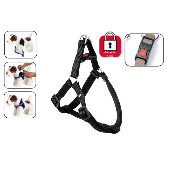 Karlie 25-45 Cm Kilitli Göğüs Small Siyah | Köpek Göğüs Tasması