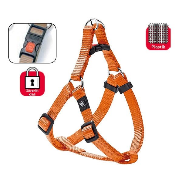 Karlie 25-45 Cm Kilitli Göğüs Small Turuncu | Köpek Göğüs Tasması