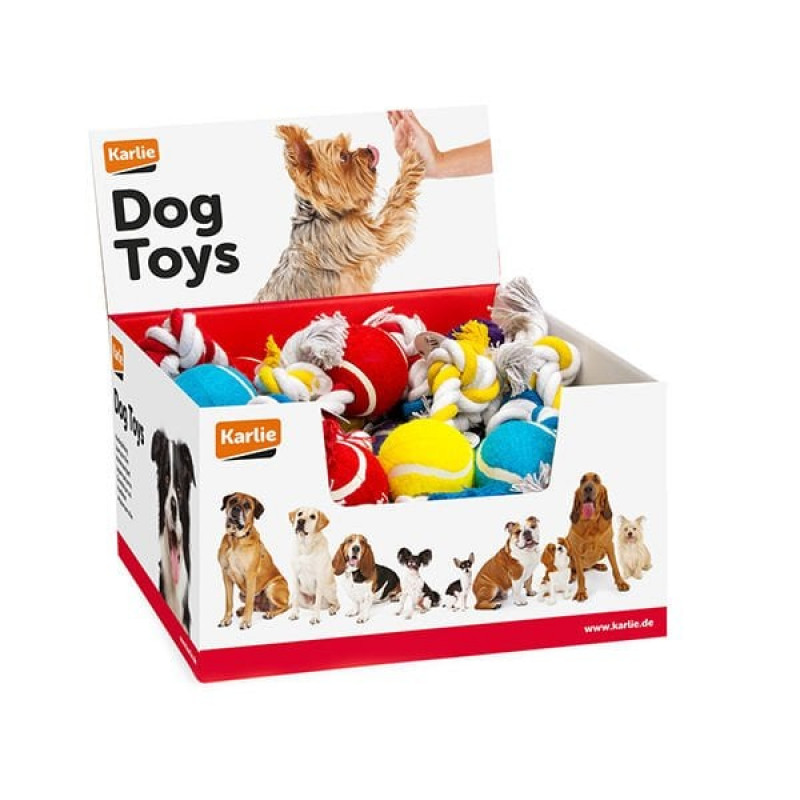 Karlie 30 Cm Tenis Toplu Diş İpi | Köpek Top Oyuncak Karlie 30 Cm Tenis Toplu Diş İpi | Köpek Top Oyuncak