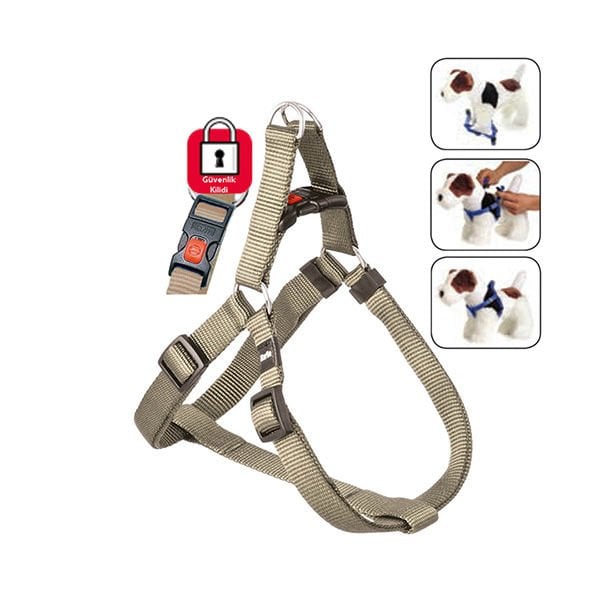 Karlie 34-50 Cm Kilitli Göğüs Small Bej | Köpek Göğüs Tasması