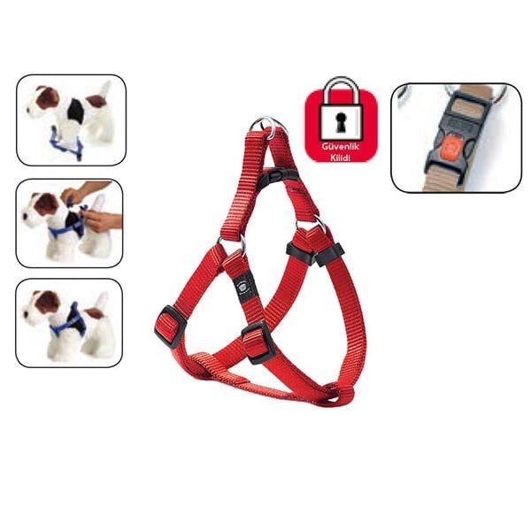 Karlie 35-60 Cm Kilitli Göğüs Small Medium Kırmızı | Köpek Göğüs Tasması