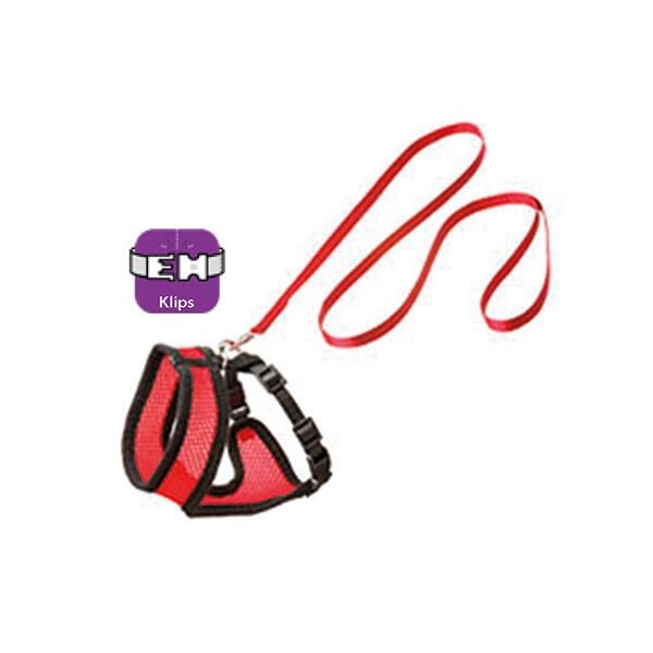 Karlie 38-52 cm 120 Cm Göğüs ve Uzatma Takım Siyah Kırmızı | Kedi Göğüs Tasması