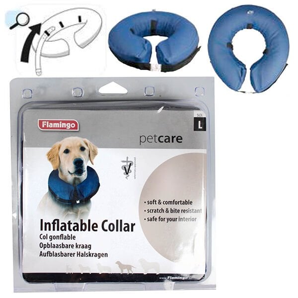 Karlie 39X39X12 Cm Şişebilen Yakalık Large Mavi | Köpek Boyun Tasması