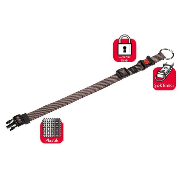 Karlie 45-65 Cm 25 Mm Kilitli Boyun Large Gri | Köpek Boyun Tasması