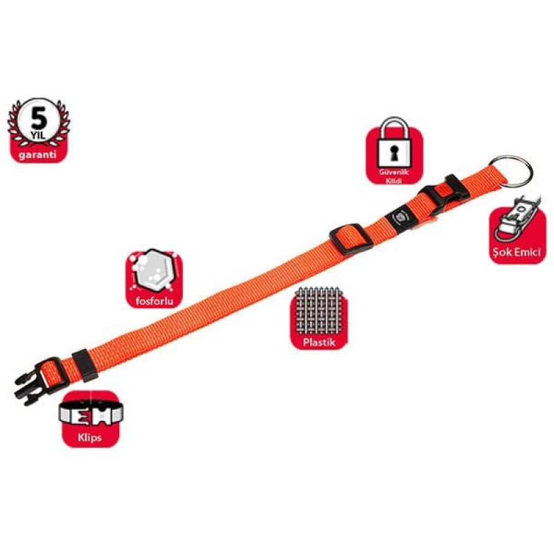 Karlie 45-65 Cm 25 Mm Kilitli Boyun Large Turuncu | Köpek Boyun Tasması Karlie 45-65 Cm 25 Mm Kilitli Boyun Large Turuncu | Köpek Boyun Tasması