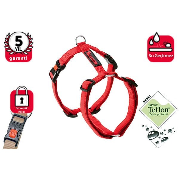 Karlie 45-70 Cm Teflon Kilitli Göğüs Medium Kırmızı | Köpek Göğüs Tasması
