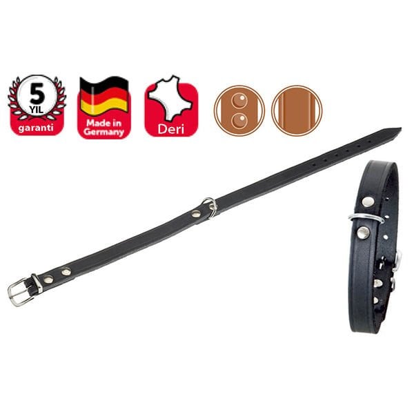 Karlie 47 Cm 18 Mm Deri Boyun Siyah | Köpek Boyun Tasması