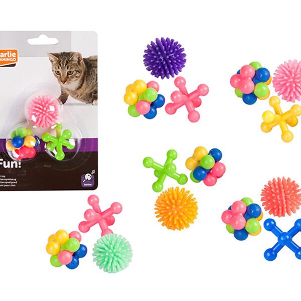 Karlie 4Cm 3 Adet Kauçuk | Plastik Kedi Oyuncağı