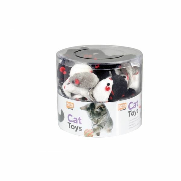 Karlie 5 Cm 60'lı peluiş Fare Renkli | Kedi Fare Oyuncak