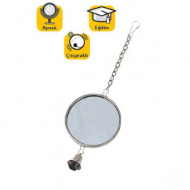 5 cm Askılı Aynalı Çan | Kuş Aynası