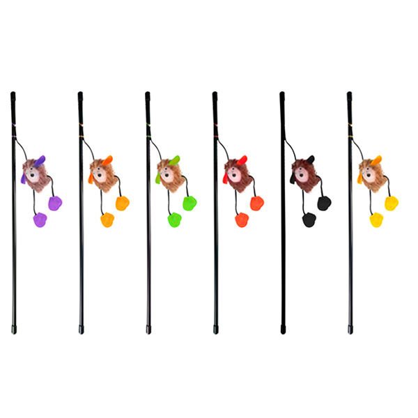 Karlie 50 Cm Sesli Kirpili Karışık Renkli | Kedi Oltası