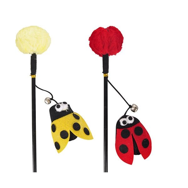 Karlie 50 Cm Uğur Böcekli | Kedi Oltası