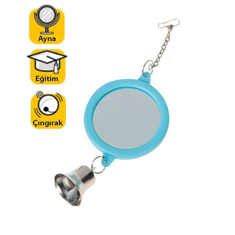 Karlie 6 Cm Zilli Ayna | Kuş Aynası Karlie 6 Cm Zilli Ayna | Kuş Aynası