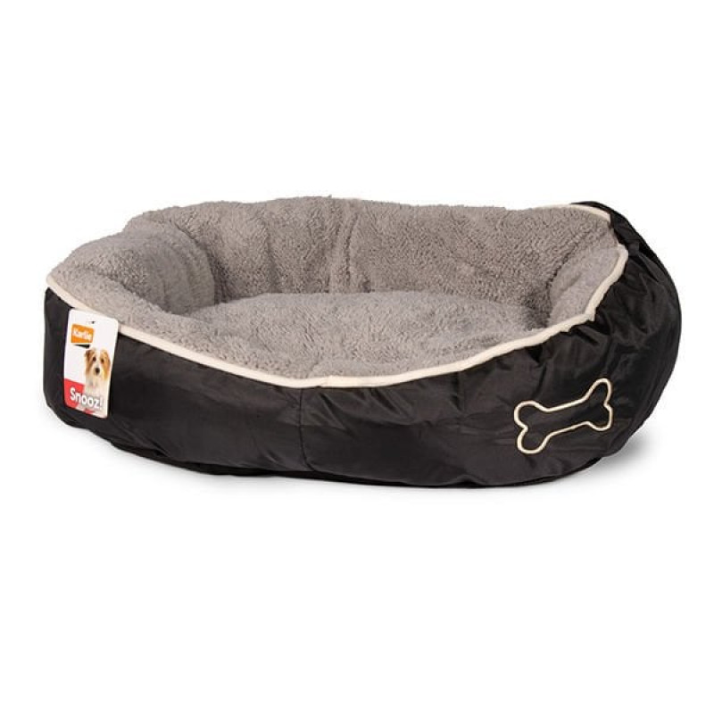 Karlie 73X70X20 Cm Kemik Desenli Large Gri | Peluş Köpek Yatağı Karlie 73X70X20 Cm Kemik Desenli Large Gri | Peluş Köpek Yatağı