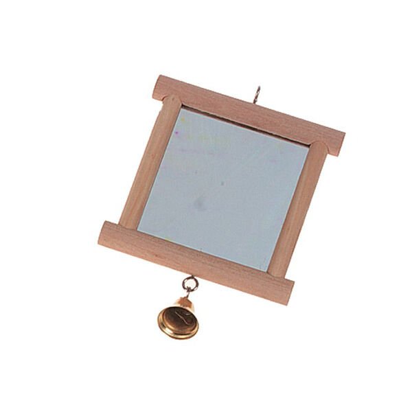 Karlie Ahşap Ayna Zilli Kuş Oyuncağı | Kuş Aynası