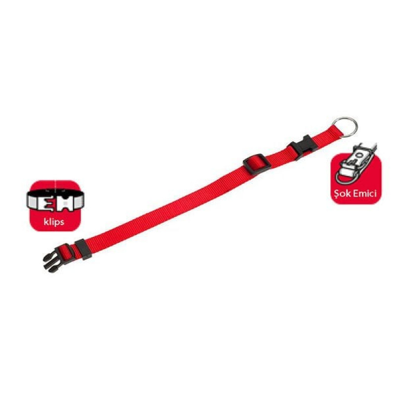 Karlie Basic 45-65 Cm Klipsli Boyun Large Kırmızı | Köpek Boyun Tasması Karlie Basic 45-65 Cm Klipsli Boyun Large Kırmızı | Köpek Boyun Tasması
