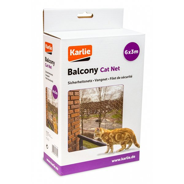 Karlie Kediler İçin Balkon Ağı 6x3 Metre | Kedi Güvenlik Aksesuarı
