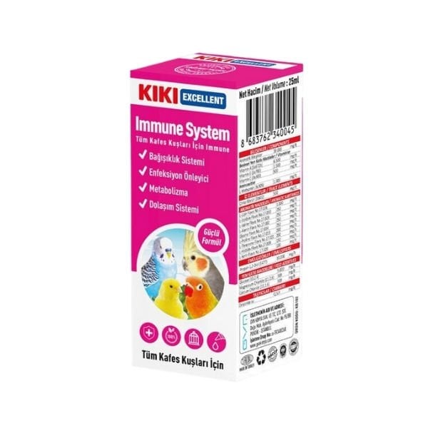 Kiki Excellent 25 Ml Immune System | Kuş İlacı