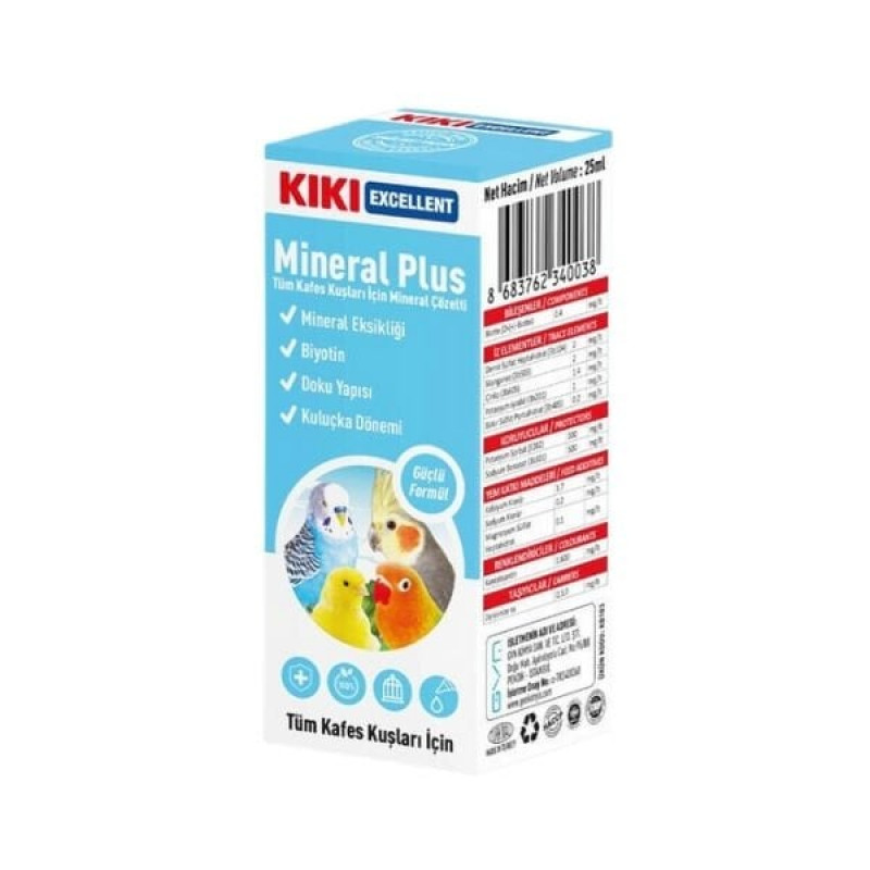 Kiki Excellent 25 Ml Mineral Plus | Kuş İlacı Kiki Excellent 25 Ml Mineral Plus | Kuş İlacı
