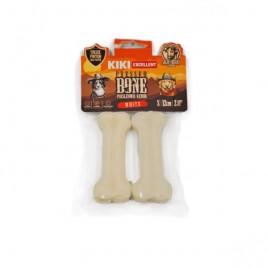 7 Cm Sığır Derisinden Pres Kemik Köpek Ödülü 4 Adet Beyaz