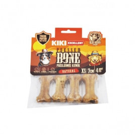 7 Cm Sığır Derisinden Pres Kemik Köpek Ödülü 4 Adet Naturel