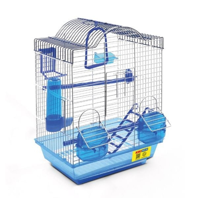Kiki Excellent Beşgen Çatılı Çift Kapılı ve Yemlikli Kafes Renkli | Kuş Kafesi Kiki Excellent Beşgen Çatılı Çift Kapılı ve Yemlikli Kafes Renkli | Kuş Kafesi