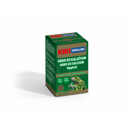 Kiki Excellent Goko D3 Kalsiyum Reptivit 100 Gr Sürüngenler ve Amfibiler için Toz Mineral 