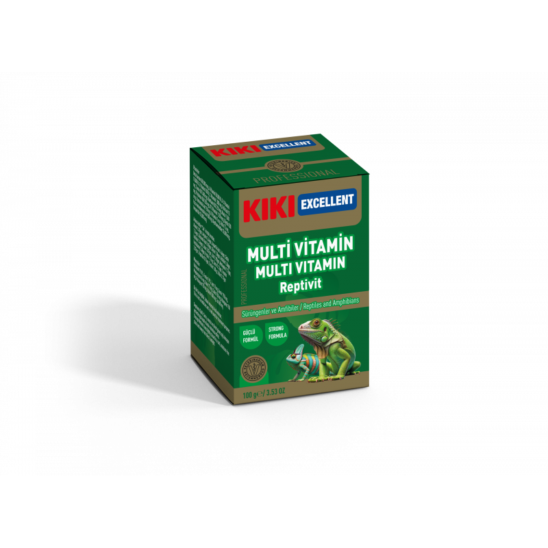 Kiki Excellent Multi Vitamin Reptivit 100 Gr Sürüngenler ve Amfibiler için Toz Mineral 