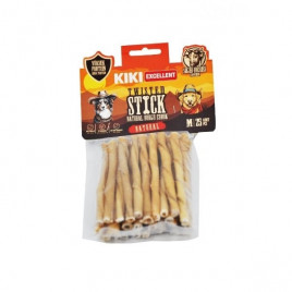 Sığır Derisinden Naturel Burgu Çubuk Kemik Köpek Ödülü 25 Adet